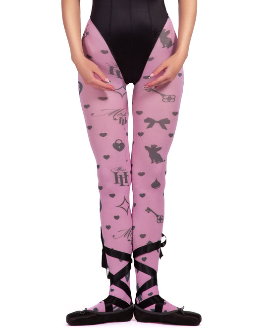 PINK MISS HD MONOGRAM TIGHTS