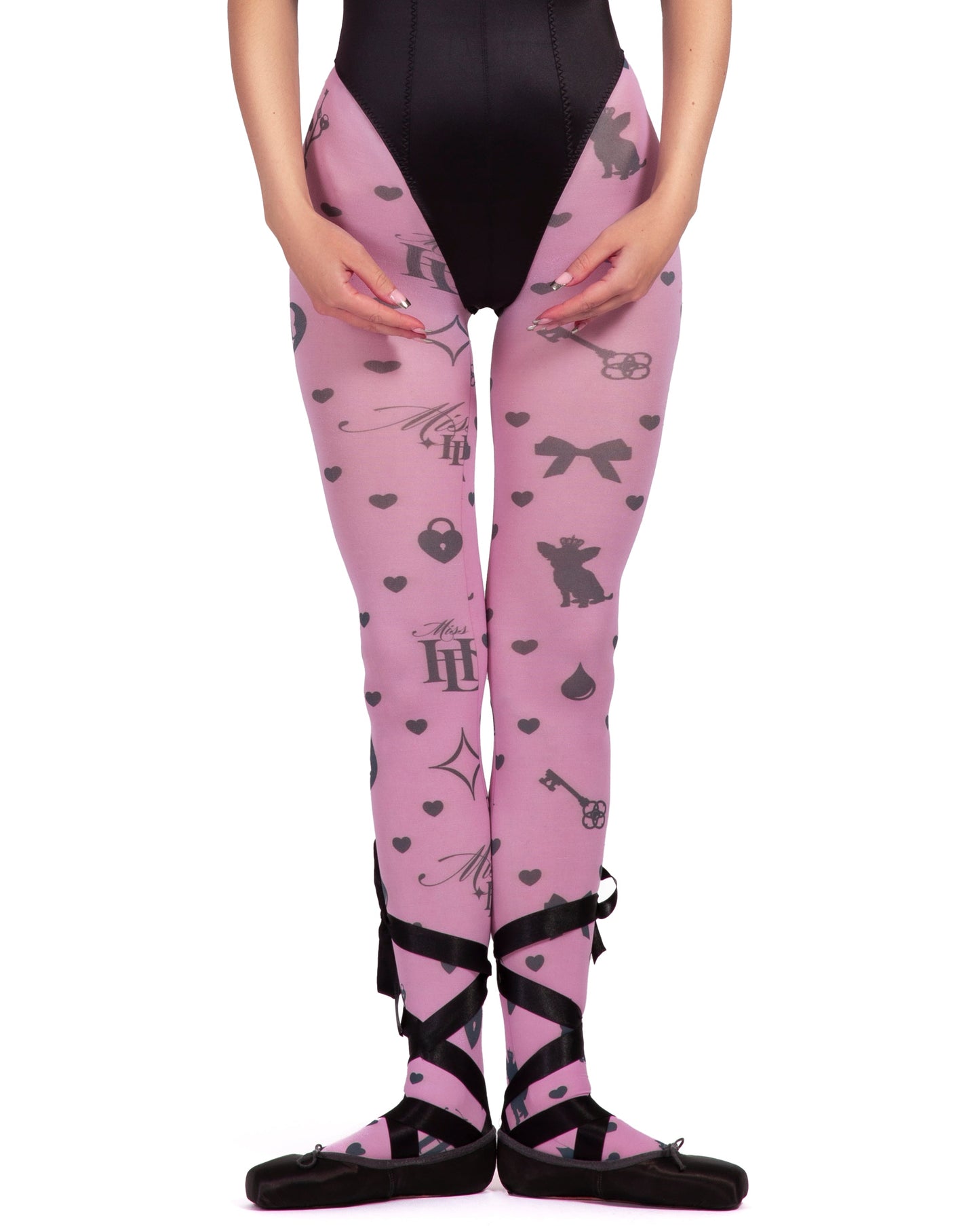 PINK MISS HD MONOGRAM TIGHTS